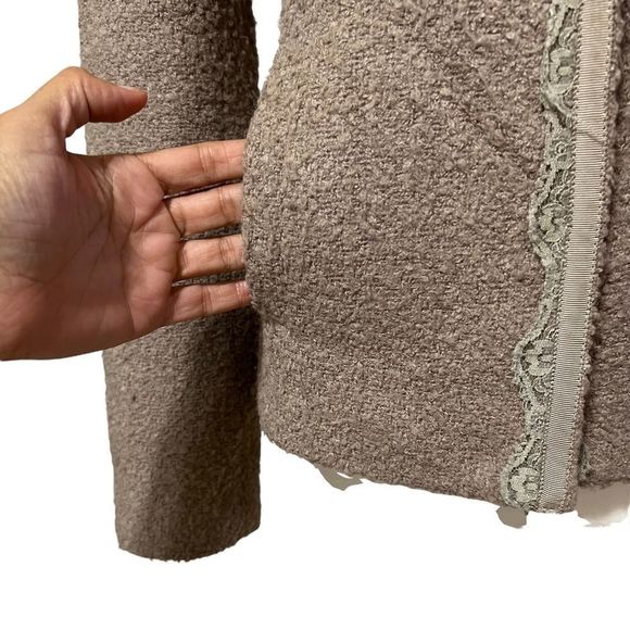 BANANA REPUBLIC Size 0 XSmall Wool Blend Military Chantelle Style Jacket Blazer - Picture 7 of 13